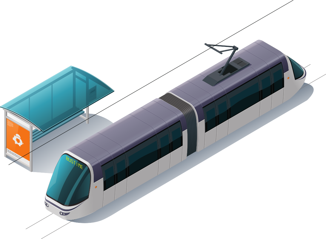 sporvogn ved stoppestedet